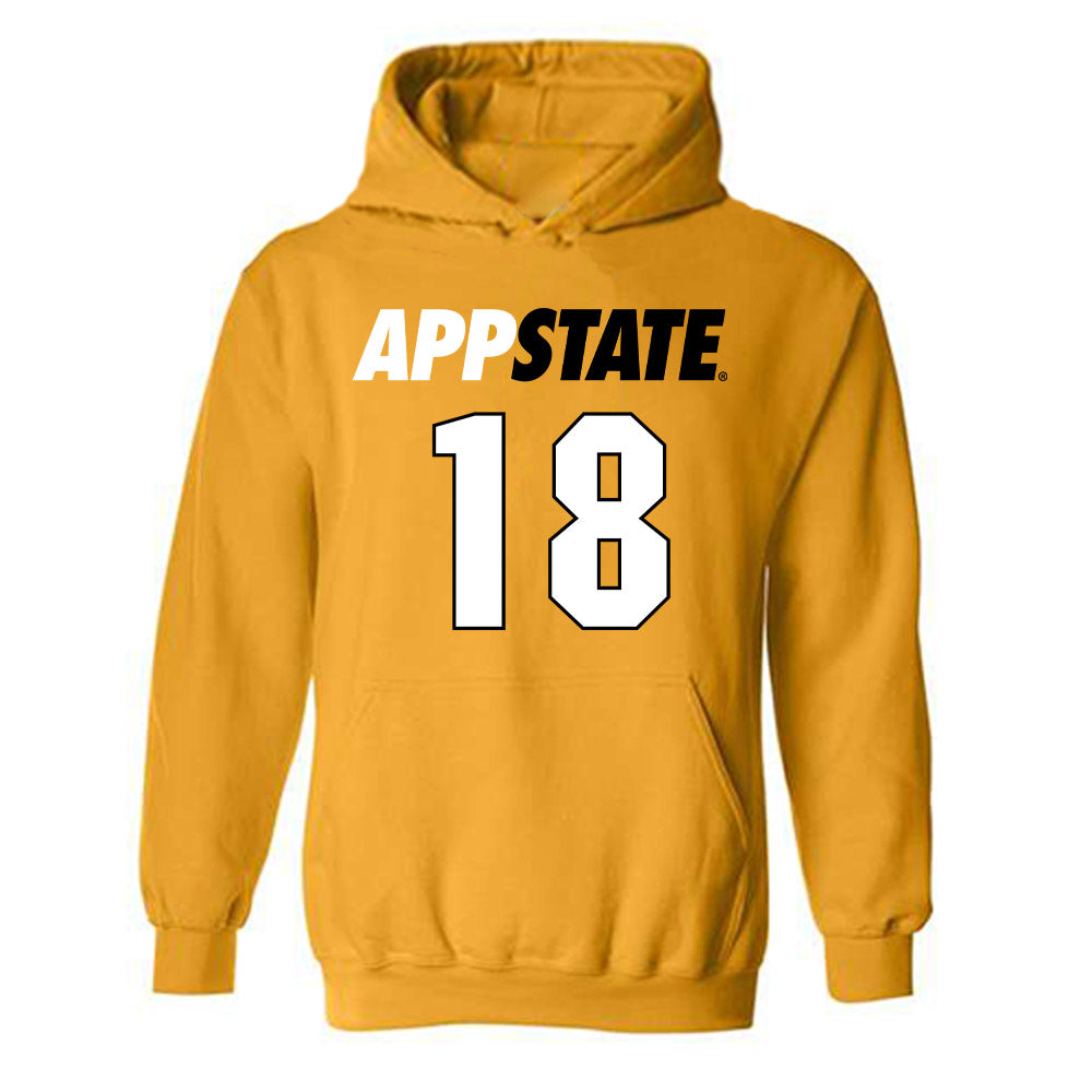 App State - NCAA Football : Syncere Berry - Replica Shersey Hooded Sweatshirt-0