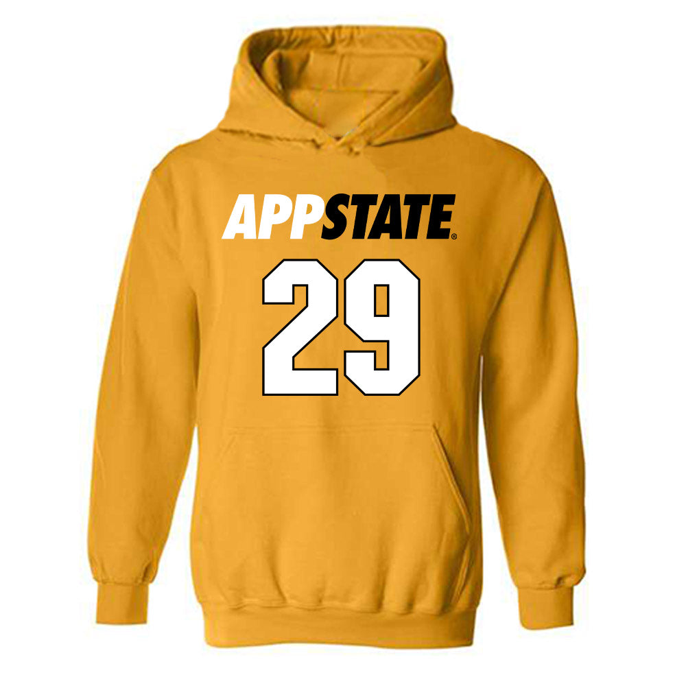 App State - NCAA Baseball : Trevor Nikolis - Replica Shersey Hooded Sweatshirt-0