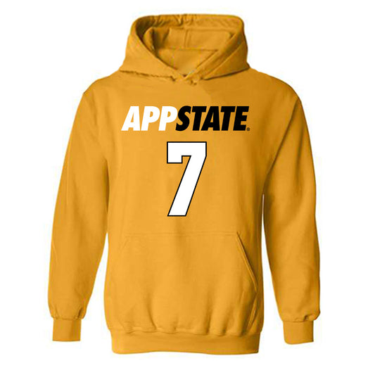 App State - NCAA Football : Darrin Fugitt - Replica Shersey Hooded Sweatshirt-0