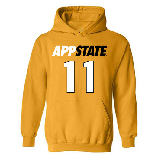 App State - NCAA Football : Ja'Quez Cross - Replica Shersey Hooded Sweatshirt-0