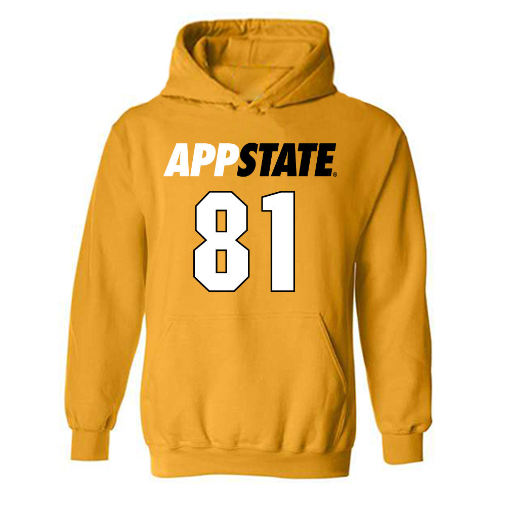App State - NCAA Football : Derick Brazil - Replica Shersey Hooded Sweatshirt-0