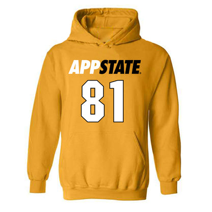 App State - NCAA Football : Derick Brazil - Replica Shersey Hooded Sweatshirt-0