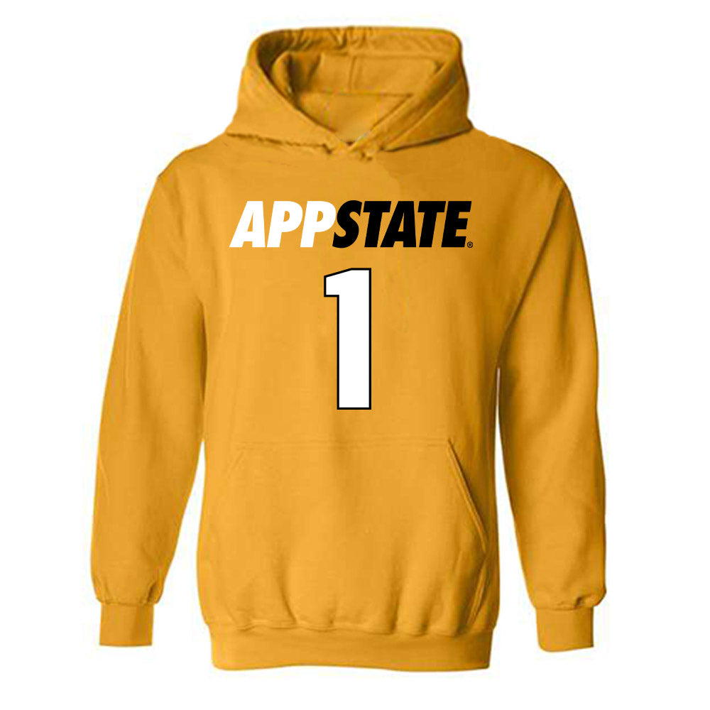 App State - NCAA Women's Volleyball : Eva Goodson - Replica Shersey Hooded Sweatshirt-0