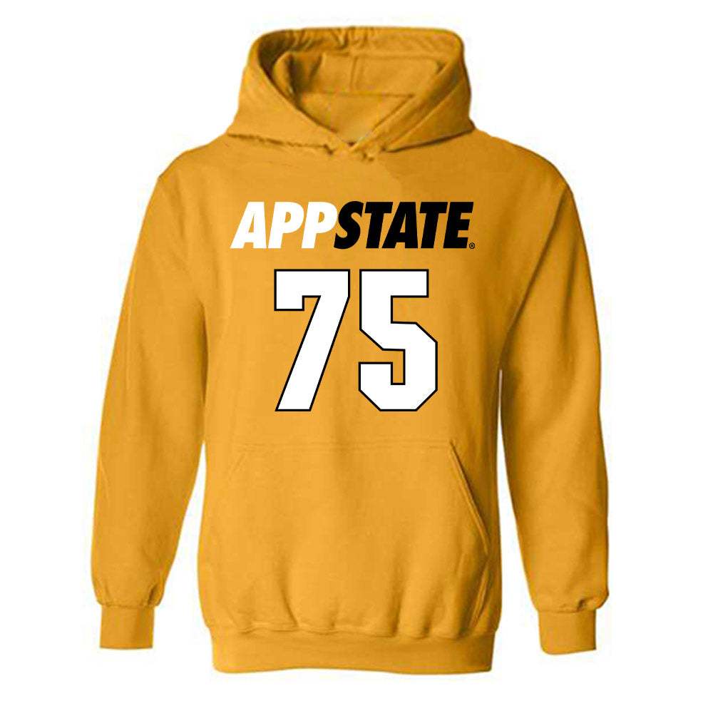 App State - NCAA Football : Greydon Grimes - Replica Shersey Hooded Sweatshirt-0