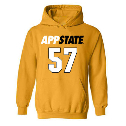 App State - NCAA Football : Devon Manuel - Replica Shersey Hooded Sweatshirt-0