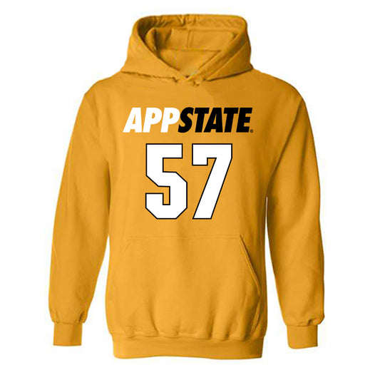 App State - NCAA Football : Devon Manuel - Replica Shersey Hooded Sweatshirt-0