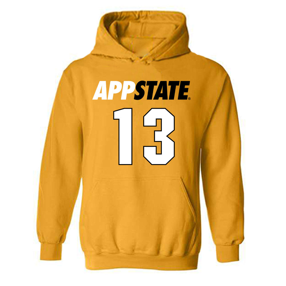 App State - NCAA Men's Basketball : Corbin Allen - Replica Shersey Hooded Sweatshirt-0