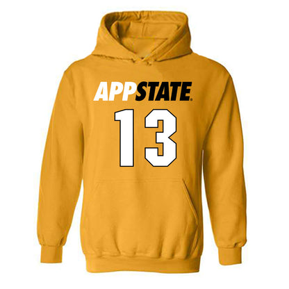 App State - NCAA Men's Basketball : Corbin Allen - Replica Shersey Hooded Sweatshirt-0