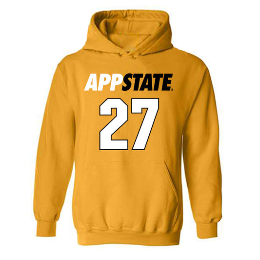 App State - NCAA Baseball : Tank Yaghoubi - Replica Shersey Hooded Sweatshirt-0