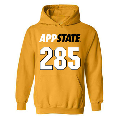 App State - NCAA Wrestling : Avery Rhymer - Replica Shersey Hooded Sweatshirt-0