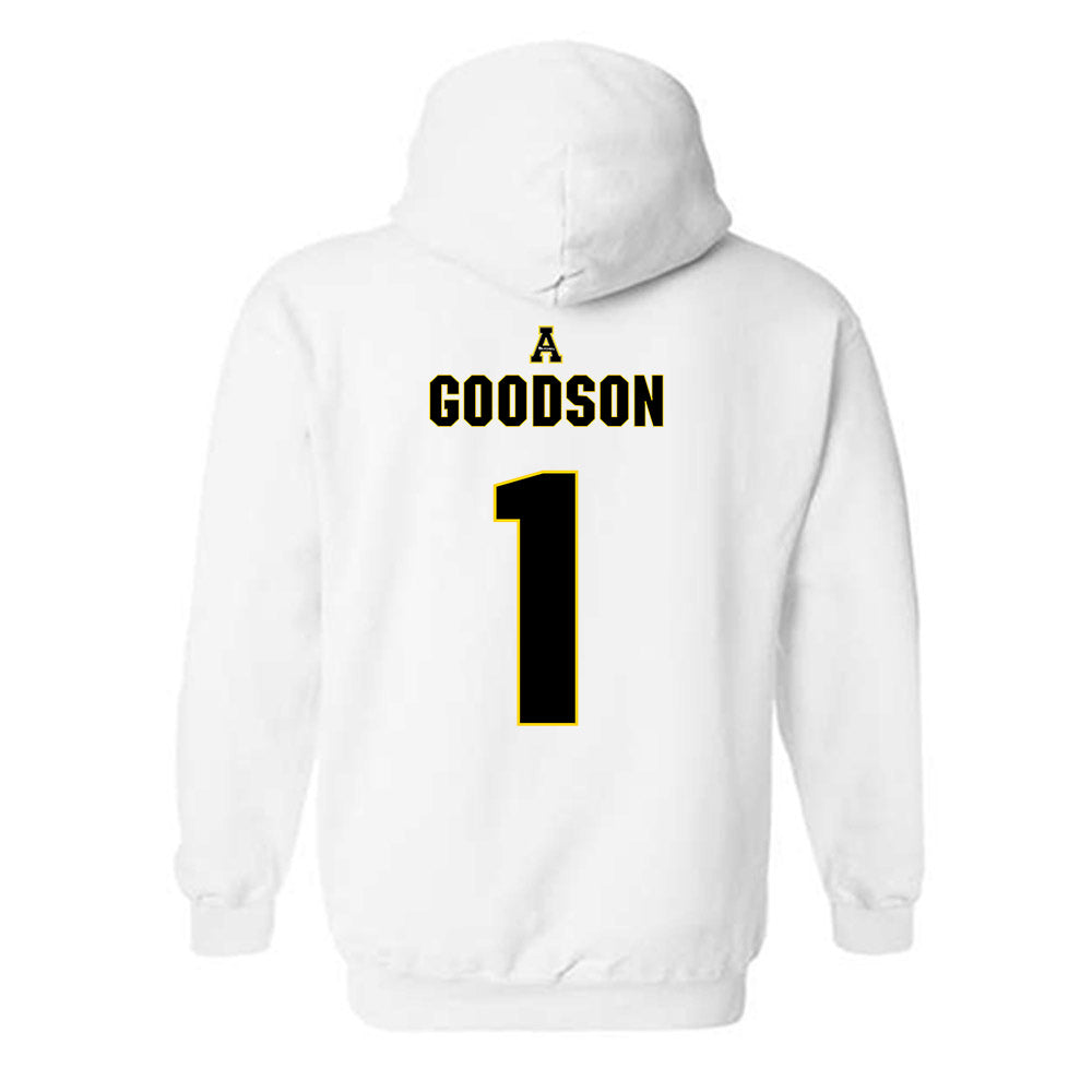 App State - NCAA Women's Volleyball : Eva Goodson - Replica Shersey Hooded Sweatshirt-1