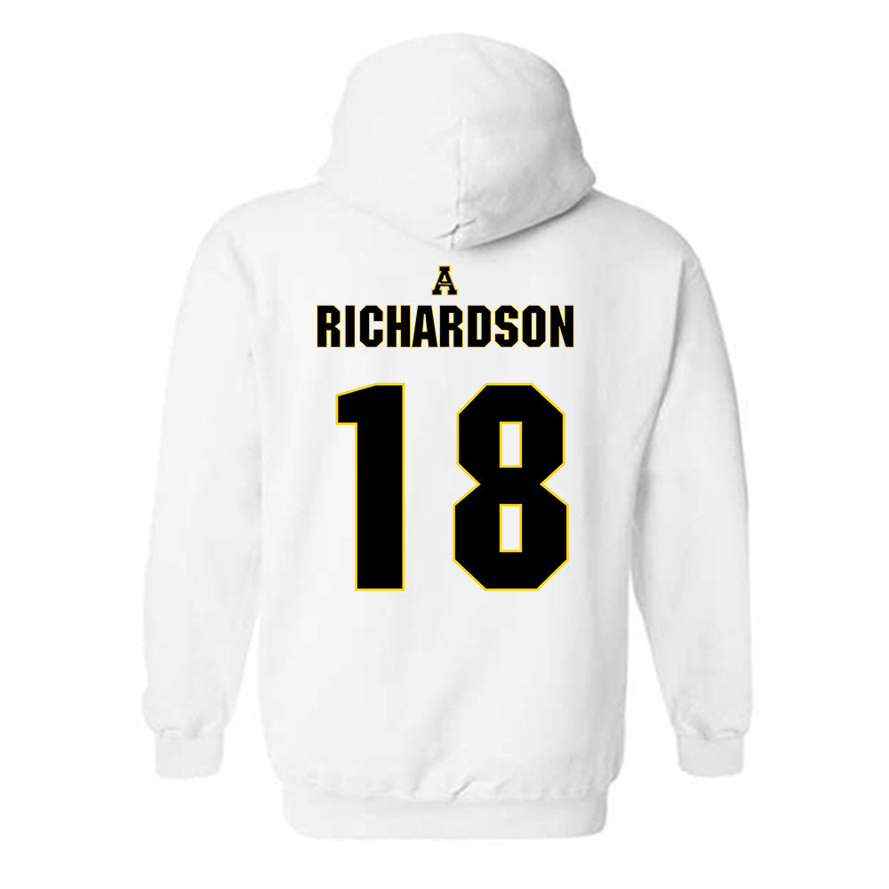 App State - NCAA Women's Volleyball : Raegan Richardson - Replica Shersey Hooded Sweatshirt-1