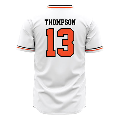 Campbell - NCAA Baseball : Jackson Thompson - White Jersey