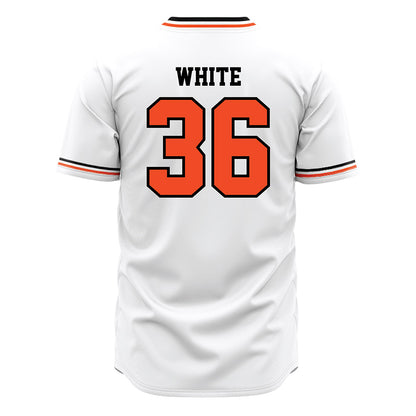 Campbell - NCAA Baseball : Caleb White - White Jersey-1