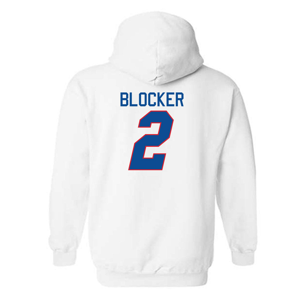 DePaul - NCAA Men's Basketball : Layden Blocker - Replica Shersey Hooded Sweatshirt-1