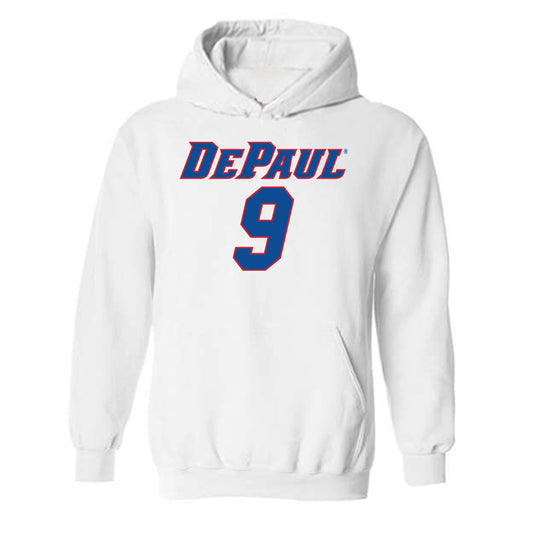 DePaul - NCAA Women's Basketball : Meg Newman - Replica Shersey Hooded Sweatshirt-0