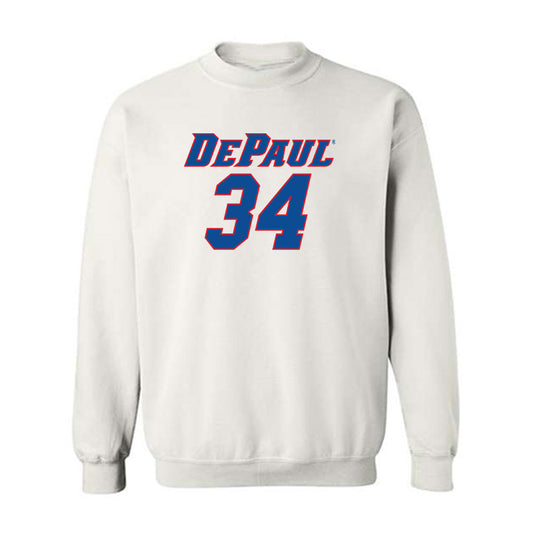 DePaul - NCAA Women's Basketball : Emily Bojan - Replica Shersey Crewneck Sweatshirt-0