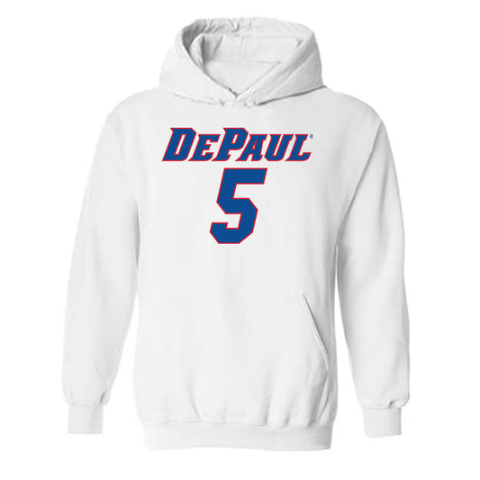 DePaul - NCAA Men's Basketball : RJ Smith - Replica Shersey Hooded Sweatshirt-0