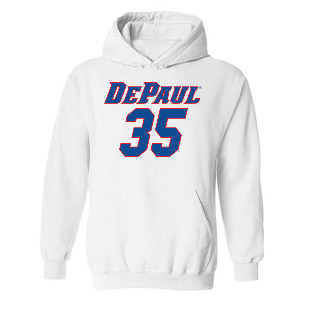 DePaul - NCAA Women's Basketball : Justis Odom - Replica Shersey Hooded Sweatshirt-0
