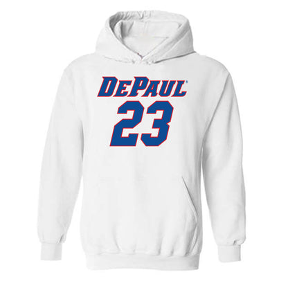 DePaul - NCAA Women's Basketball : Michelle Ojo - Replica Shersey Hooded Sweatshirt-0