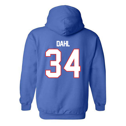 LA Tech - NCAA Baseball : Declan Dahl - Replica Shersey Hooded Sweatshirt-1