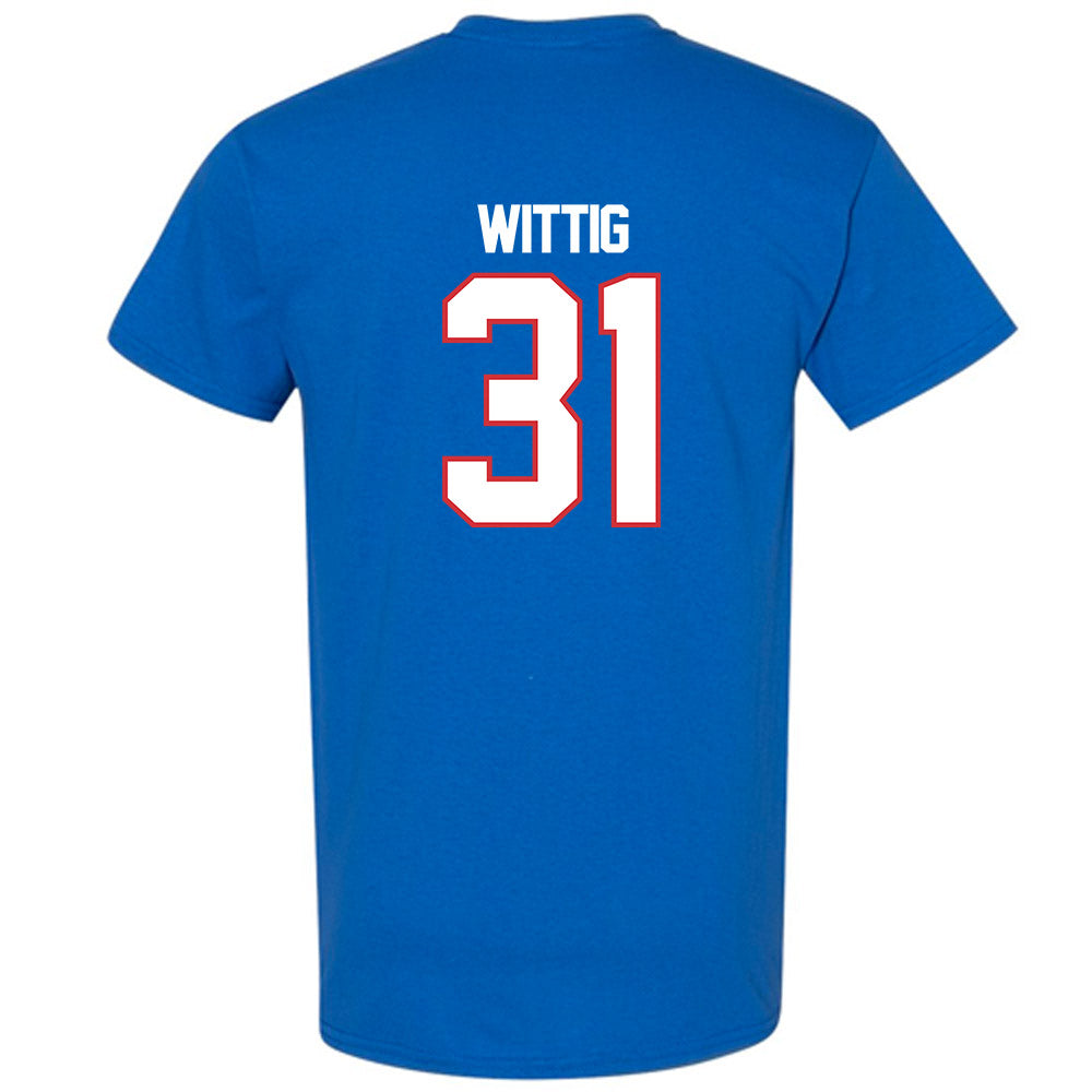 LA Tech - NCAA Baseball : Joey Wittig - Replica Shersey T-Shirt-1