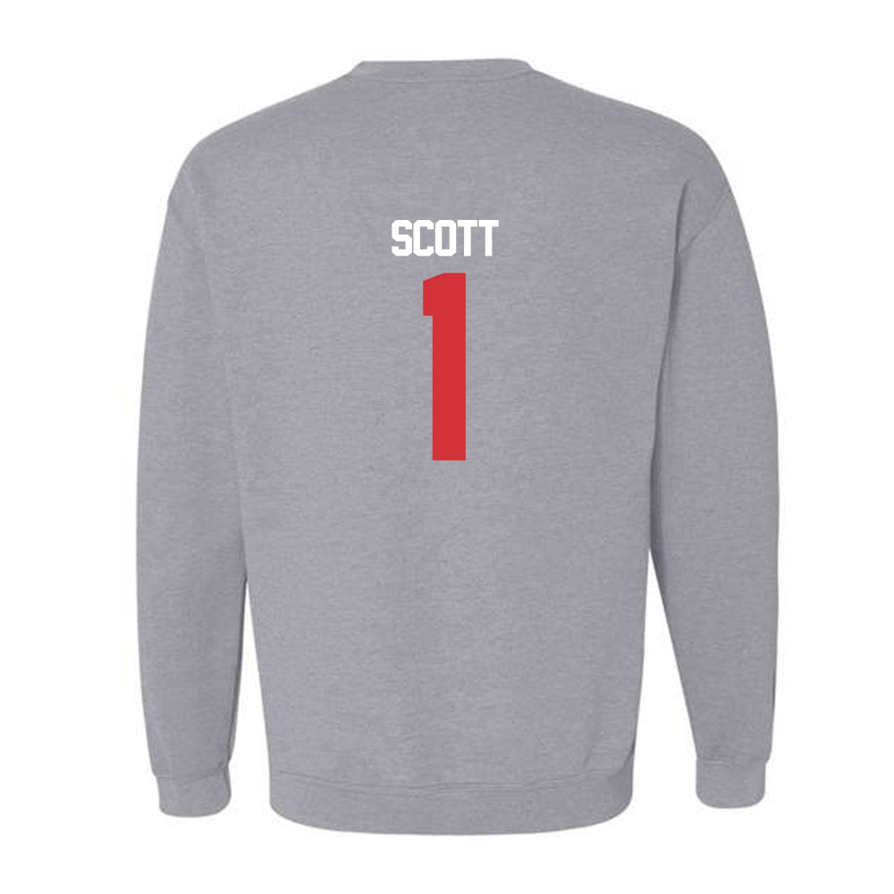 LA Tech - NCAA Baseball : Wesley Scott - Replica Shersey Crewneck Sweatshirt-1