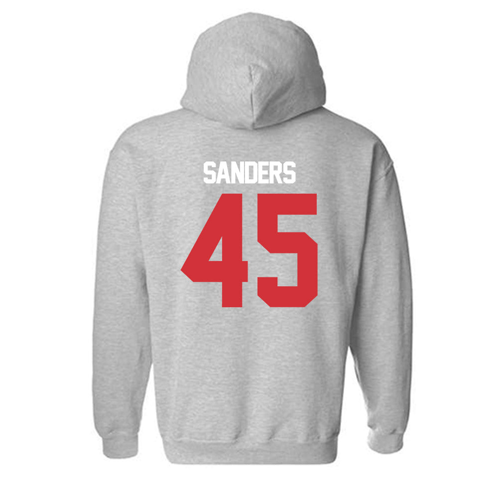 LA Tech - NCAA Baseball : Easton Sanders - Replica Shersey Hooded Sweatshirt-1