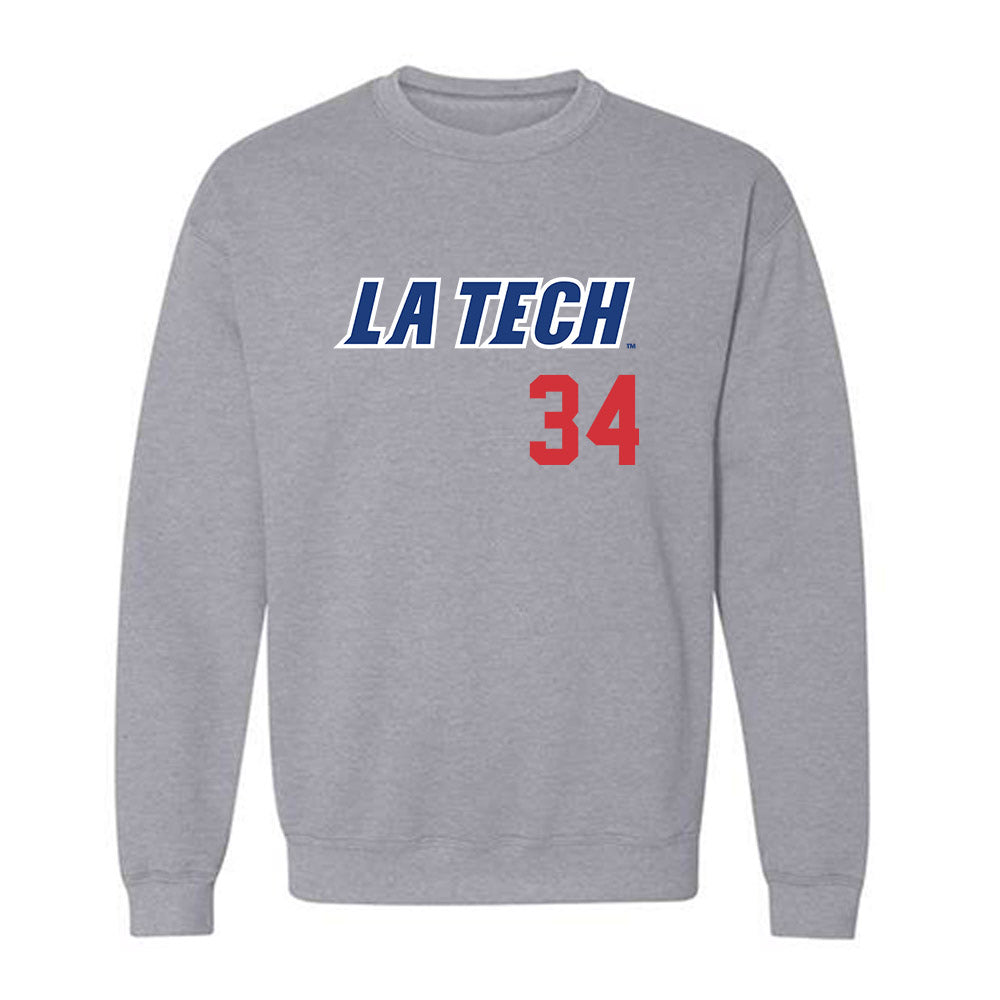 LA Tech - NCAA Baseball : Declan Dahl - Replica Shersey Crewneck Sweatshirt-0