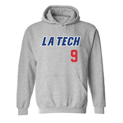 LA Tech - NCAA Baseball : Colton Coates - Replica Shersey Hooded Sweatshirt-0