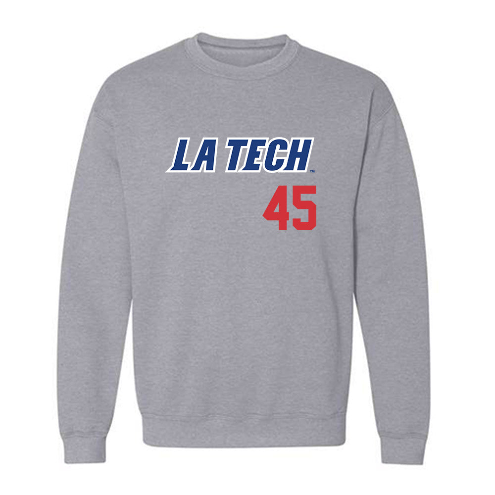 LA Tech - NCAA Baseball : Easton Sanders - Replica Shersey Crewneck Sweatshirt-0