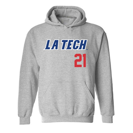 LA Tech - NCAA Baseball : Hudson Hartgrove - Replica Shersey Hooded Sweatshirt-0