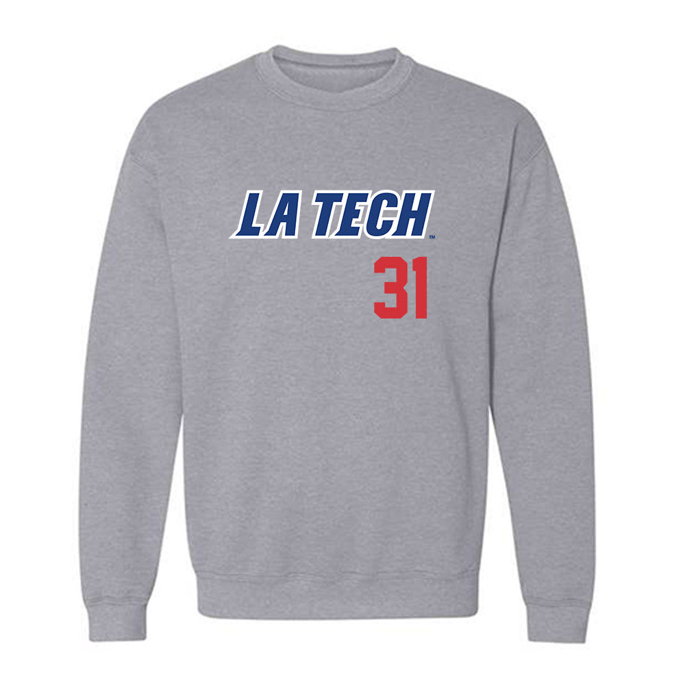 LA Tech - NCAA Baseball : Joey Wittig - Replica Shersey Crewneck Sweatshirt-0