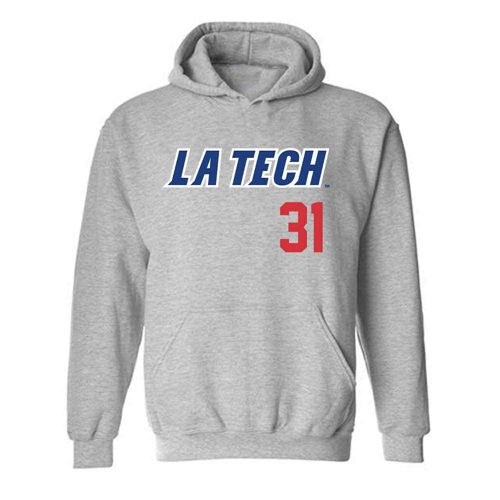 LA Tech - NCAA Baseball : Joey Wittig - Replica Shersey Hooded Sweatshirt-0