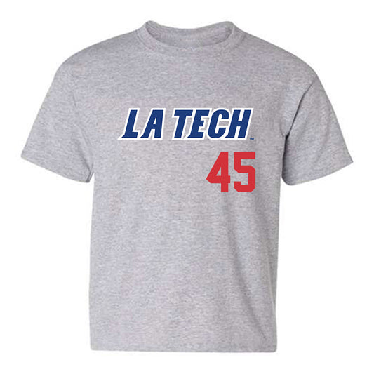 LA Tech - NCAA Baseball : Easton Sanders - Replica Shersey Youth T-Shirt-0