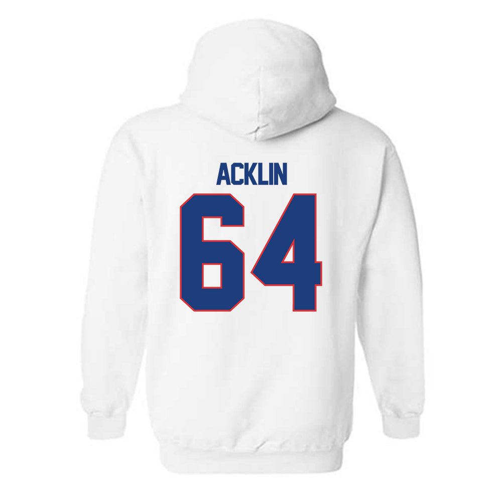 LA Tech - NCAA Football : Jake Acklin - Generic Shersey Hooded Sweatshirt