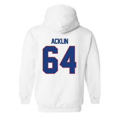 LA Tech - NCAA Football : Jake Acklin - Generic Shersey Hooded Sweatshirt