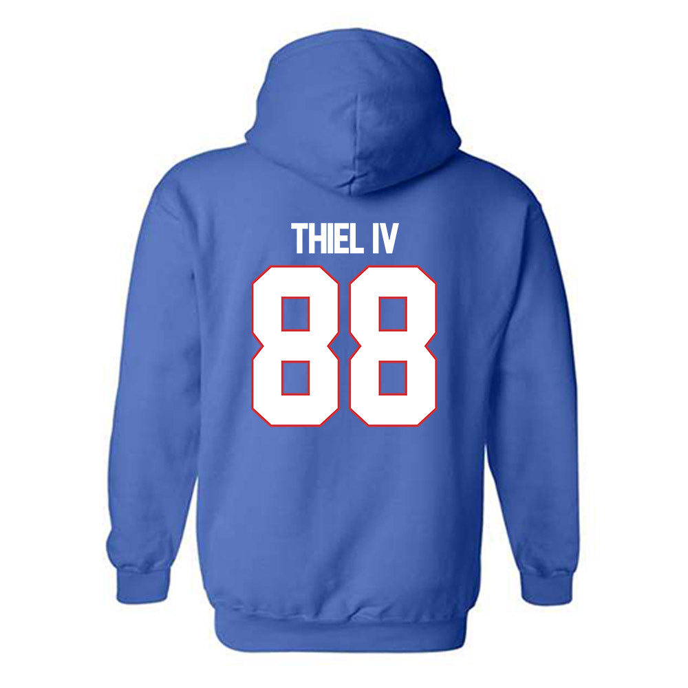 LA Tech - NCAA Football : Johnnie Thiel IV - Generic Shersey Hooded Sweatshirt-1