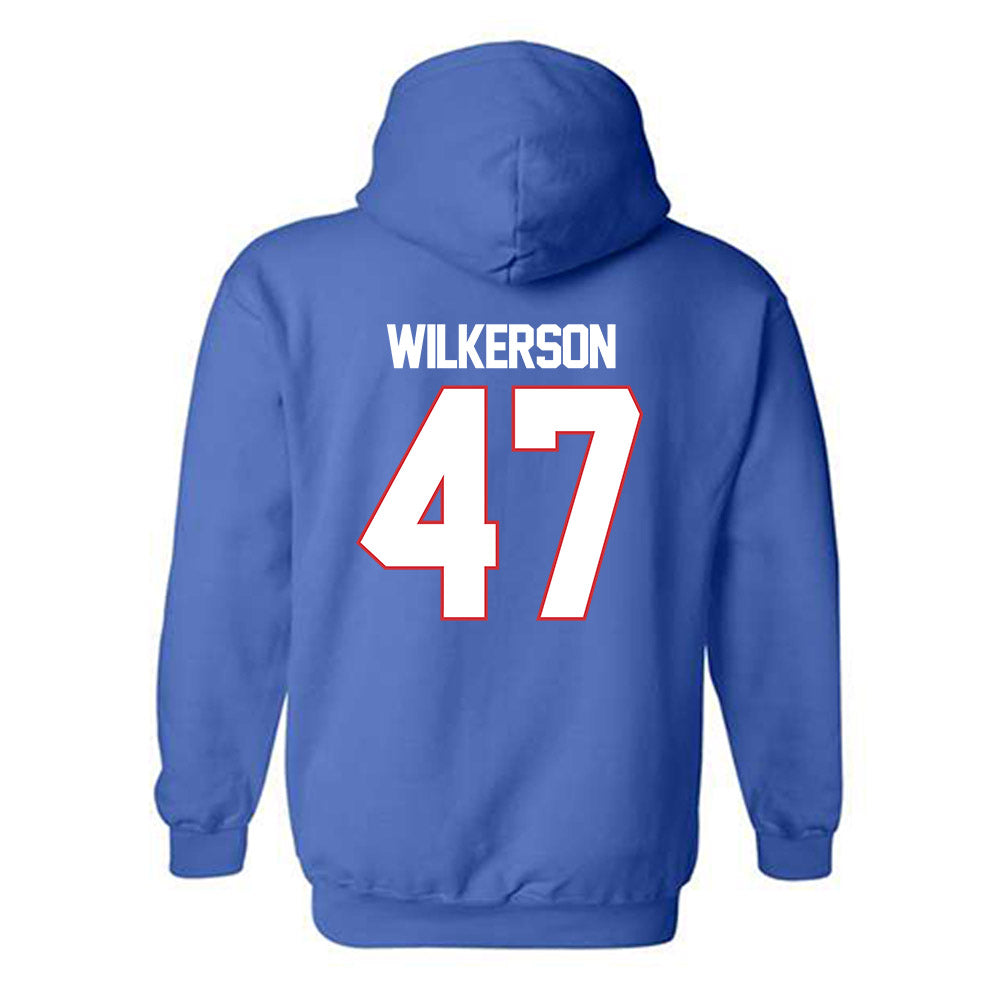 LA Tech - NCAA Football : Jay Wilkerson - Generic Shersey Hooded Sweatshirt-1