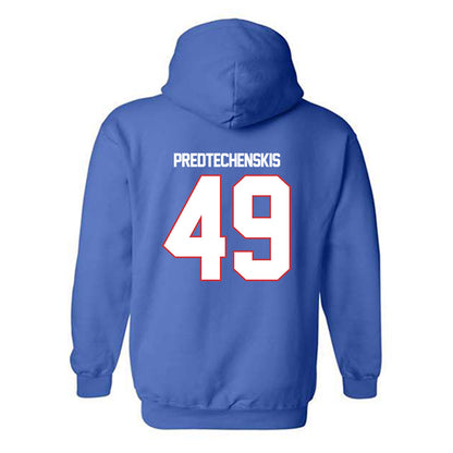 LA Tech - NCAA Football : James Predtechenskis - Generic Shersey Hooded Sweatshirt-1