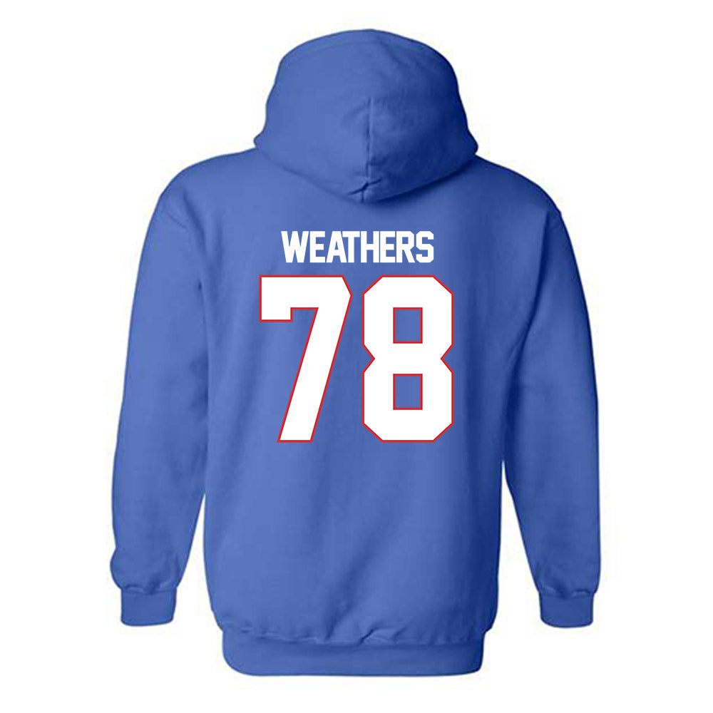 LA Tech - NCAA Football : Bryson Weathers - Generic Shersey Hooded Sweatshirt-1