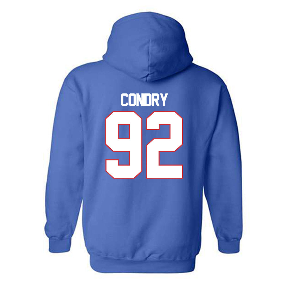 LA Tech - NCAA Football : Lane Condry - Generic Shersey Hooded Sweatshirt-1