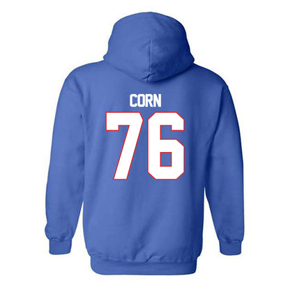 LA Tech - NCAA Football : Cyler Corn - Generic Shersey Hooded Sweatshirt-1