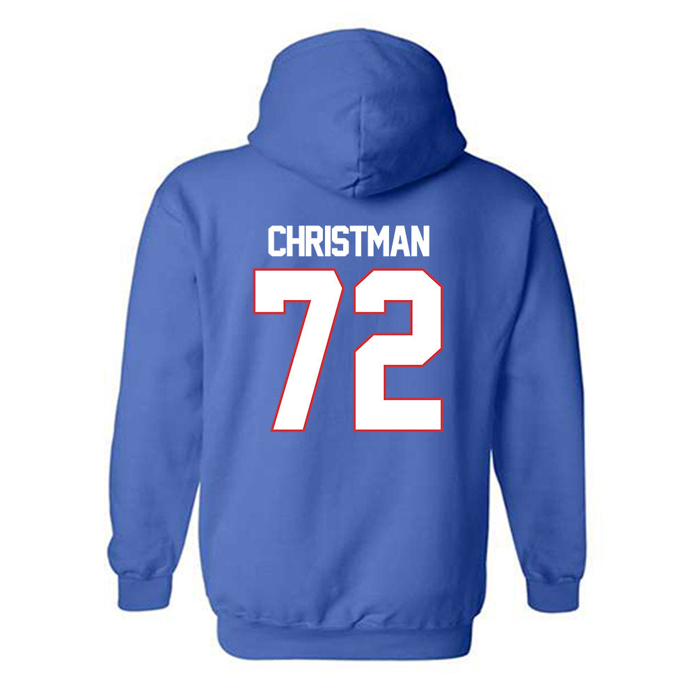 LA Tech - NCAA Football : Hayden Christman - Generic Shersey Hooded Sweatshirt-1