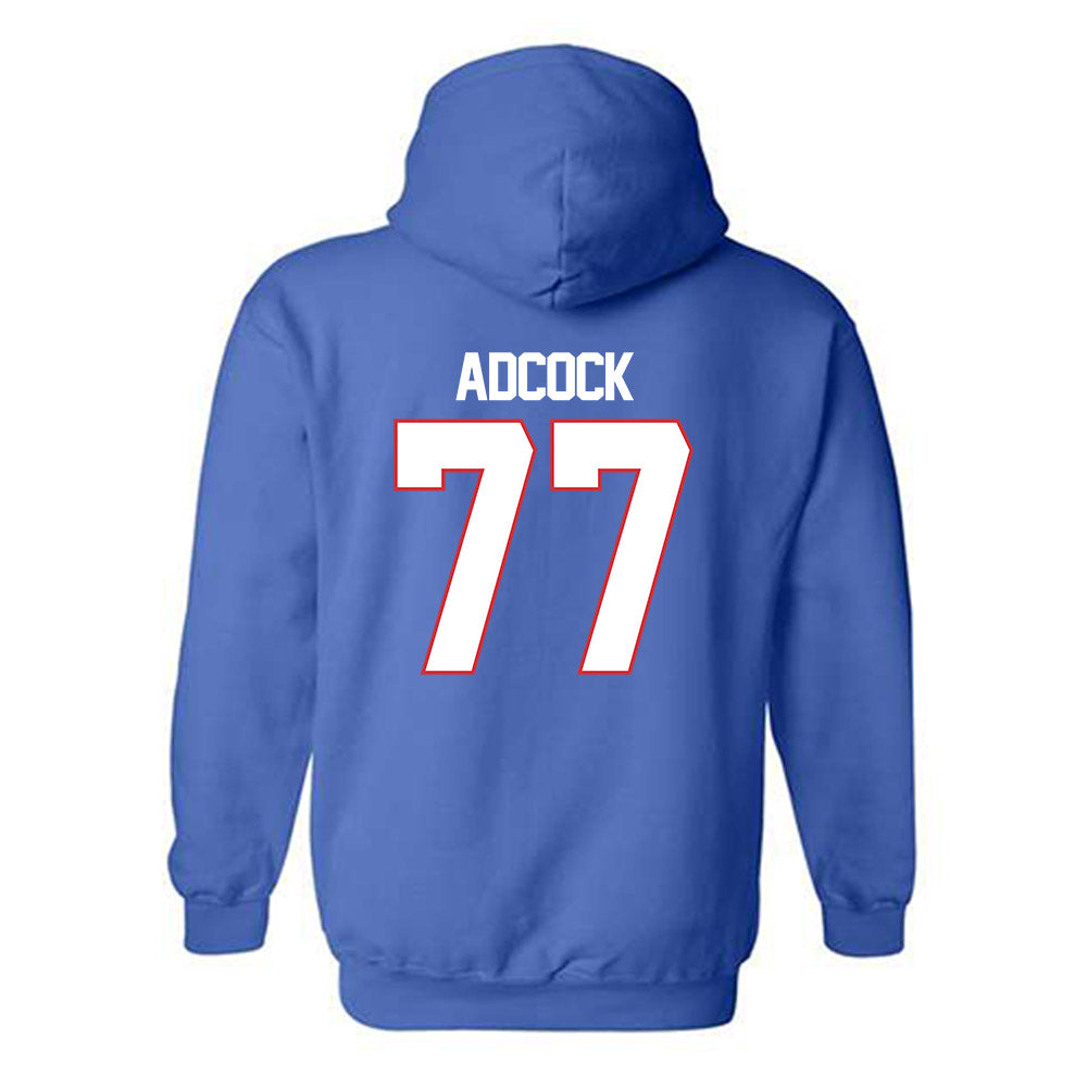 LA Tech - NCAA Football : Aric Adcock - Generic Shersey Hooded Sweatshirt-1