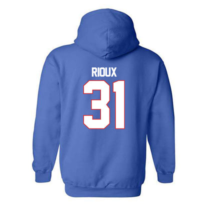 LA Tech - NCAA Football : Hunter Rioux - Generic Shersey Hooded Sweatshirt-1