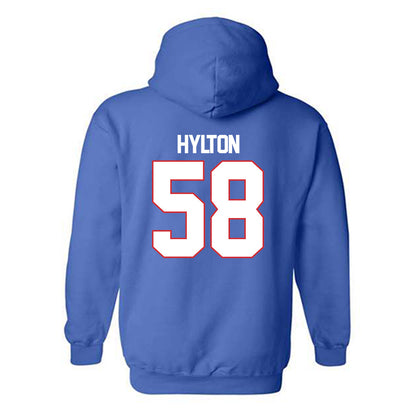 LA Tech - NCAA Football : Tye Hylton - Generic Shersey Hooded Sweatshirt-1