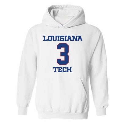 LA Tech - NCAA Men's Basketball : A.J. Bates - Generic Shersey Hooded Sweatshirt-0