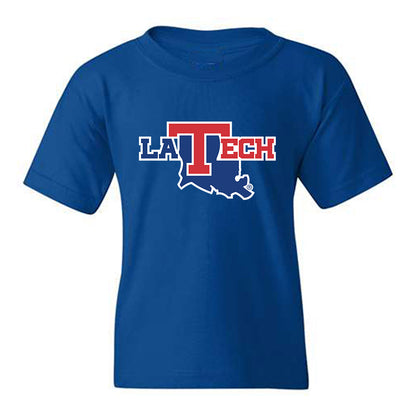 LA Tech - NCAA Men's Basketball : A.J. Bates - Generic Shersey Youth T-Shirt-0