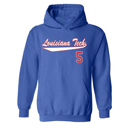 LA Tech - NCAA Softball : Addison Snyder - Generic Shersey Hooded Sweatshirt-0